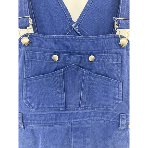 veg J MacInally’s Blue Denim Jean Carpenter Shortalls Bib Overalls Sz 13-14 y2k - Picture 2 of 13